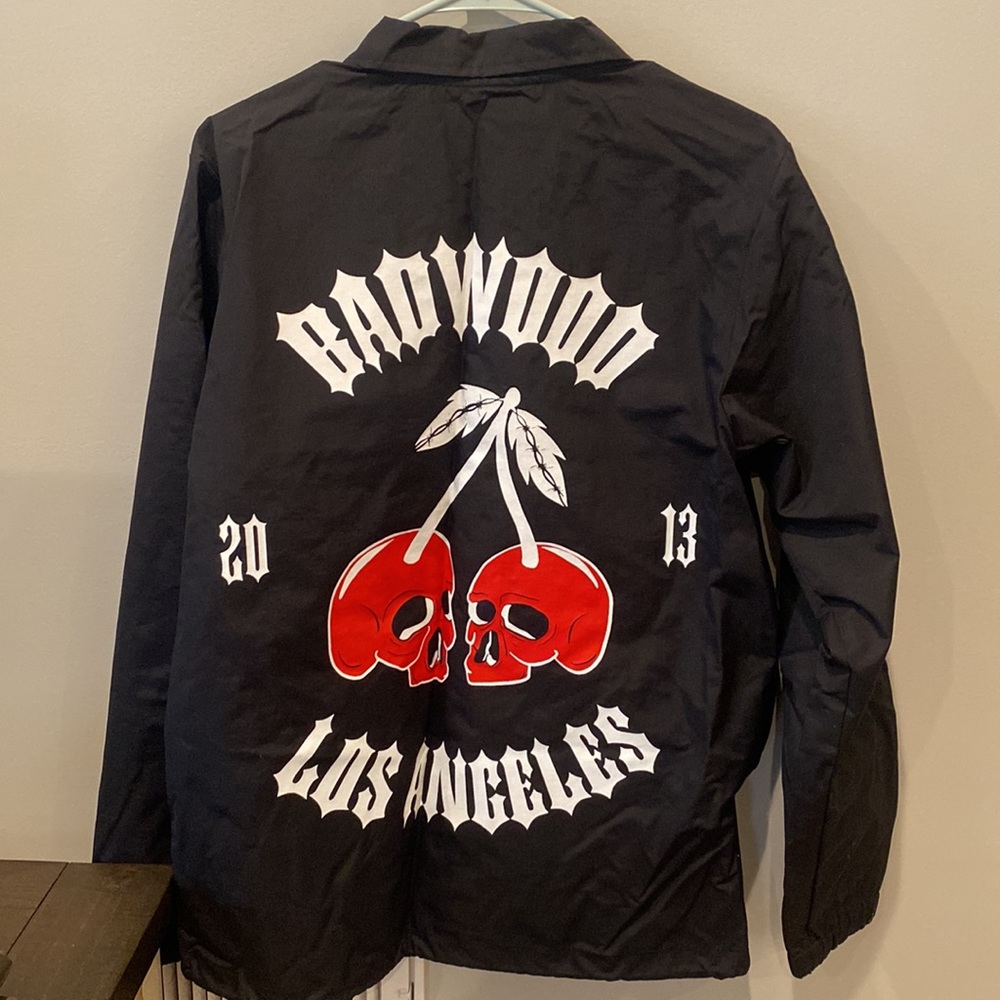 Original Badwood Cherry Bomb windbreaker, size unisex medium